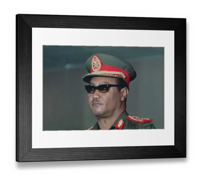 Framed Print : Portrait of Gaffar al Nimeiry Framed Print : Portrait of Gaffar al Nimeiry