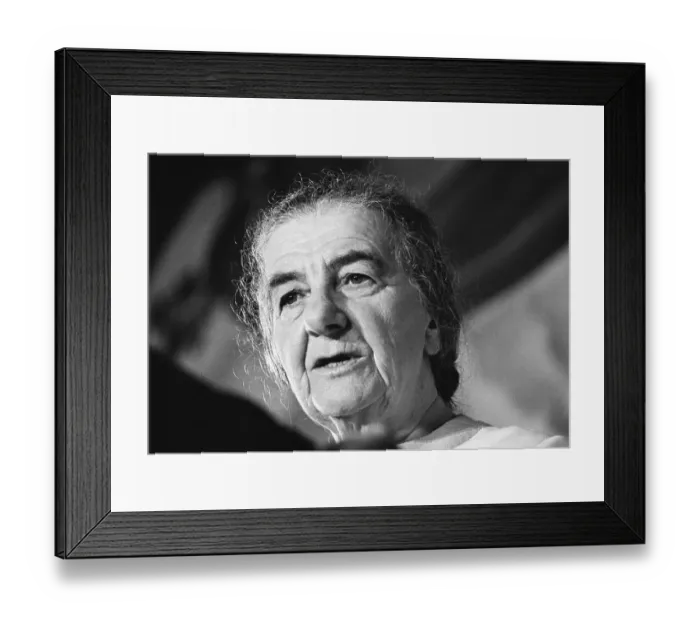 Framed Print : Golda Meir at Press Conference