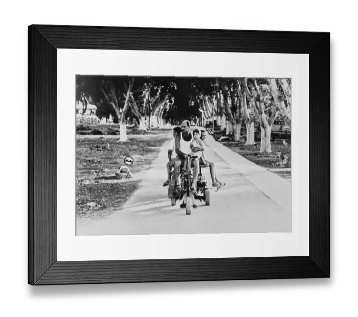 Framed Print : Father And Children In Kibbutz Framed Print : Father And Children In Kibbutz
