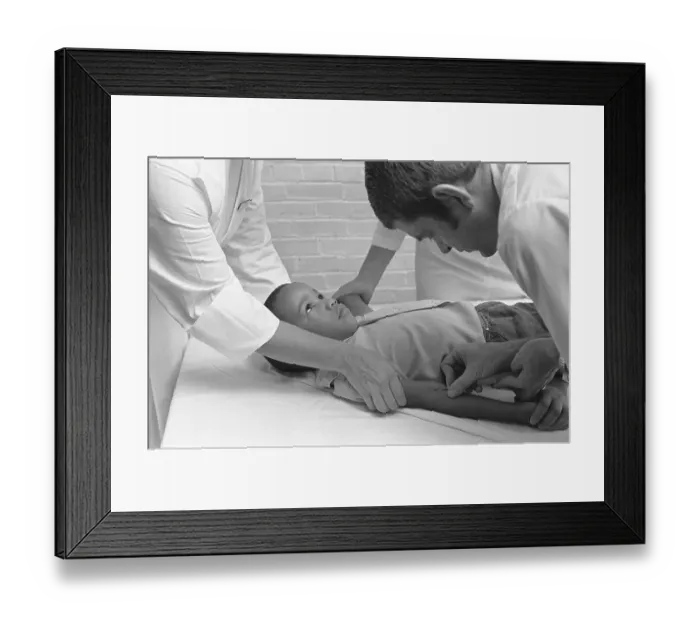 Framed Print : Boy Getting Blood Taken Framed Print : Boy Getting Blood Taken