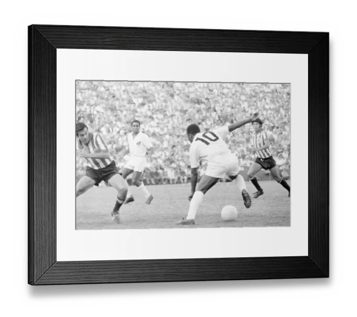 Framed Print : Pele Charging Toward Ball Framed Print : Pele Charging Toward Ball