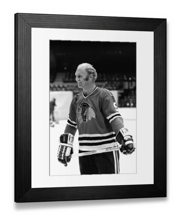 Framed Print : Portrait of Bobby Hull in Uniform Framed Print : Portrait of Bobby Hull in Uniform