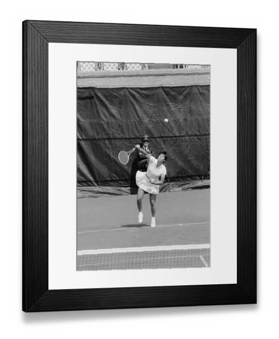 Framed Print : Rosemary Casals During Tennis Match Framed Print : Rosemary Casals During Tennis Match