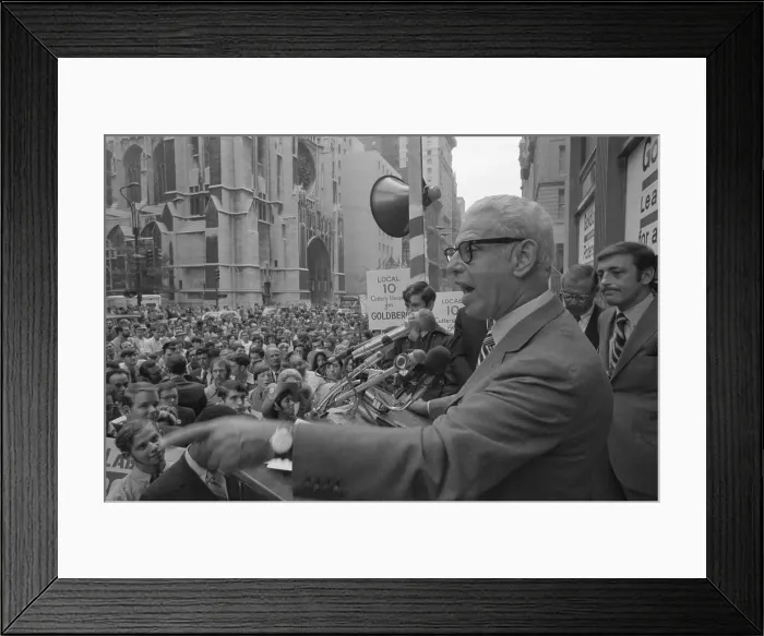 Framed Print : Arthur Goldberg campaigning Framed Print : Arthur Goldberg campaigning