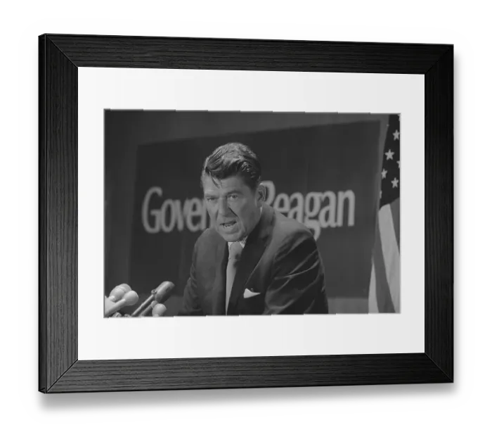 Framed Print : Ronald Reagan at News Conference Framed Print : Ronald Reagan at News Conference
