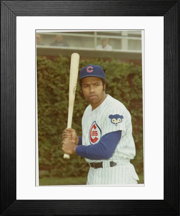 Framed Print : Billy Williams Posing with Baseball Bat Framed Print : Billy Williams Posing with Baseball Bat