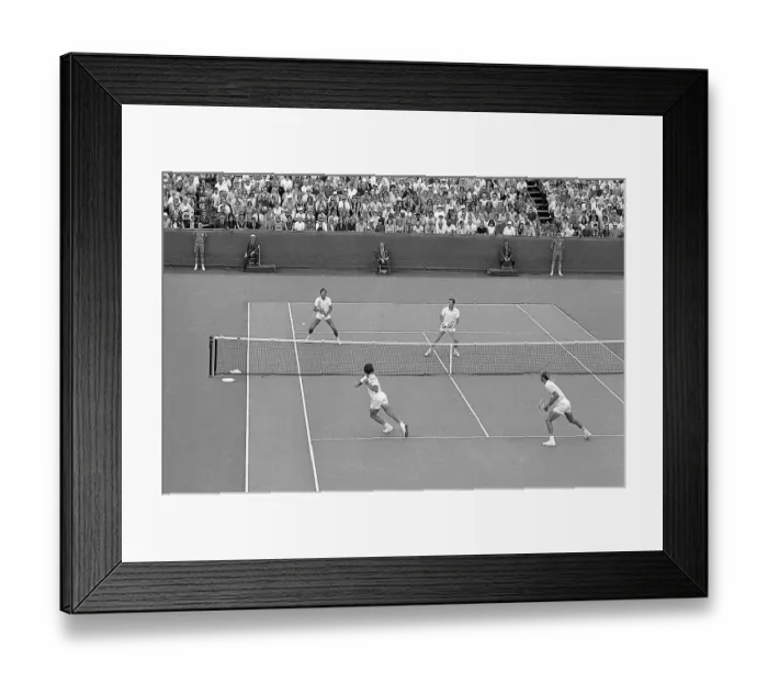 Framed Print : Doubles Play at the Davis Cup Framed Print : Doubles Play at the Davis Cup