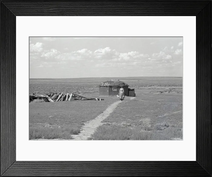 Framed Print : Navajo Woman Walking Towards Hogan Framed Print : Navajo Woman Walking Towards Hogan