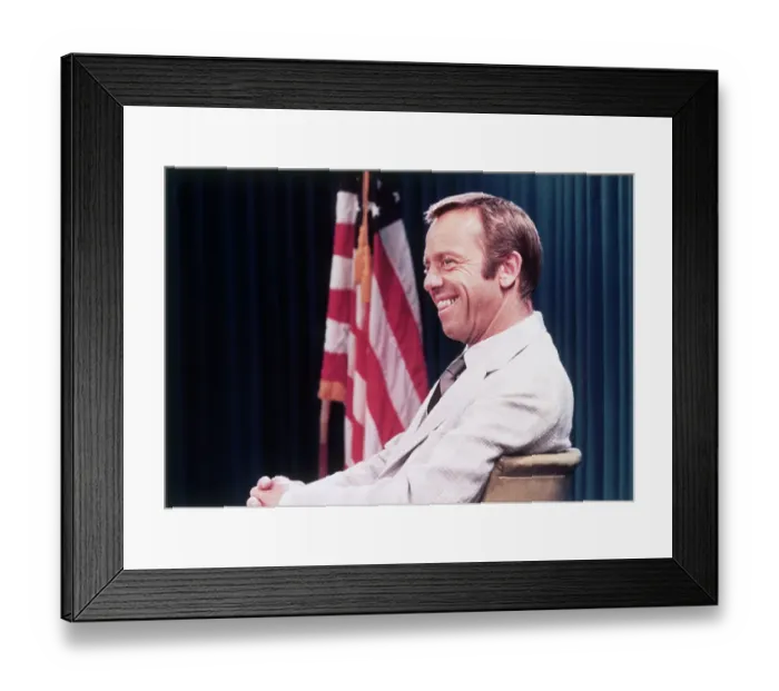Framed Print : Alan Shepard Laughing at Press Conference Framed Print : Alan Shepard Laughing at Press Conference