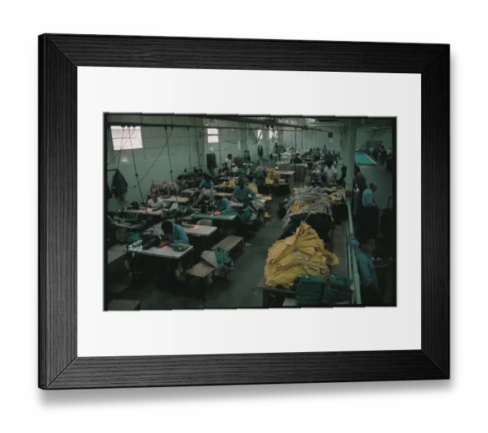 Framed Print : Inmates Working in Textile Shop Framed Print : Inmates Working in Textile Shop