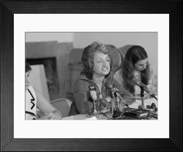 Framed Print : Betty Friedan Speaking at Press Conference Framed Print : Betty Friedan Speaking at Press Conference