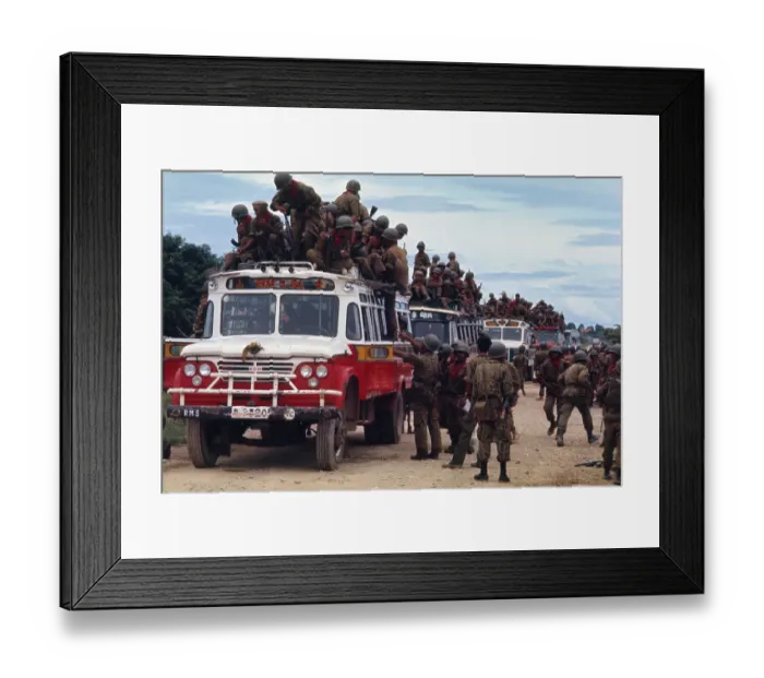 Framed Print : Government Troops Taking Over Town Framed Print : Government Troops Taking Over Town