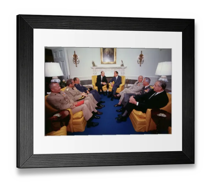 Framed Print : President Nixon Meeting with Members of Joint Chiefs of Staff