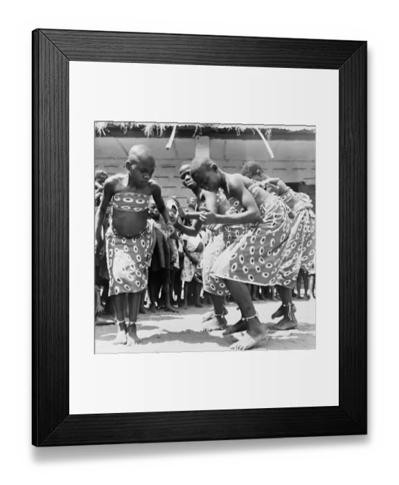 Framed Print : Nigerian Villagers Dancing to Celebrate End of War
