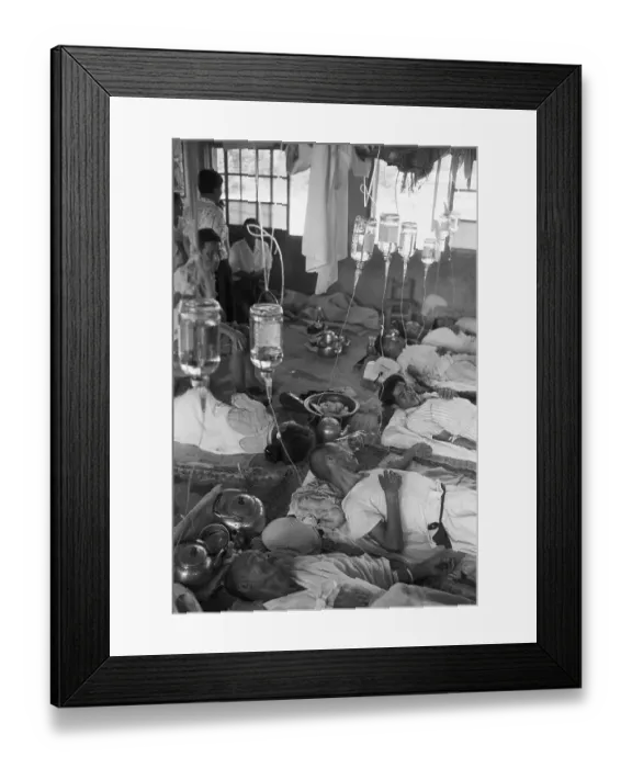 Framed Print : Cholera Victims Receive Treatment