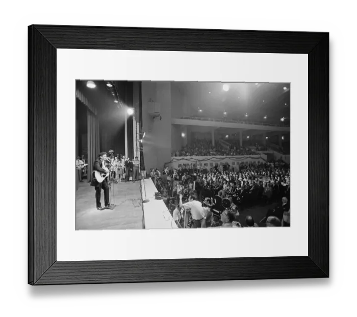Framed Print : Johnny Cash Performs Before Convicts Framed Print : Johnny Cash Performs Before Convicts