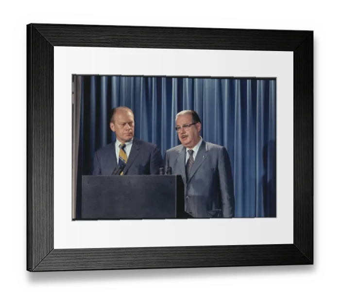 Framed Print : Gerald Ford with Hugh Scott
