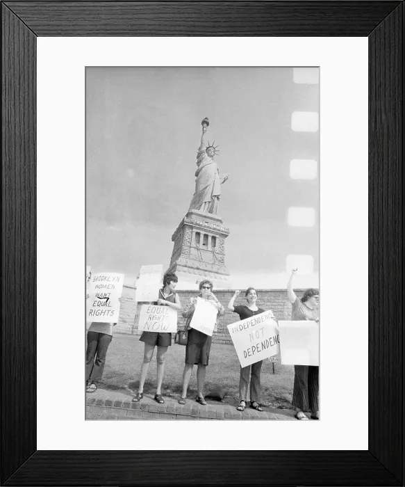 Framed Print : Women's March at Statue of Liberty Framed Print : Women's March at Statue of Liberty