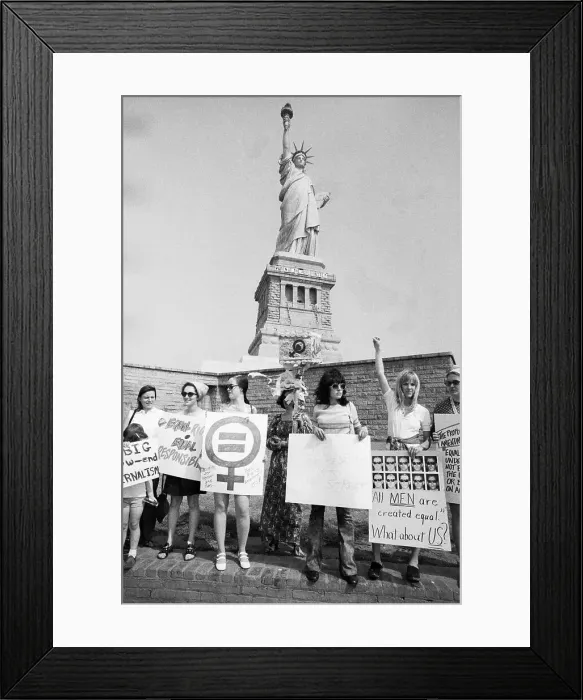 Framed Print : Women's Liberation Demonstration at Statue of Liberty Framed Print : Women's Liberation Demonstration at Statue of Liberty