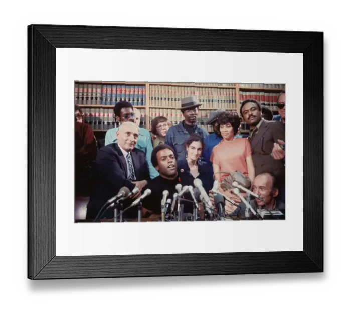 Framed Print : Huey Newton at Press Conference Framed Print : Huey Newton at Press Conference