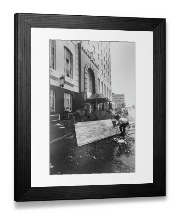 Framed Print : Cleaning Up After Hurricane Celia Framed Print : Cleaning Up After Hurricane Celia