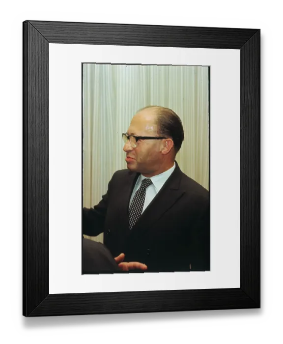 Framed Print : Israeli Leader Menachem Begin Framed Print : Israeli Leader Menachem Begin