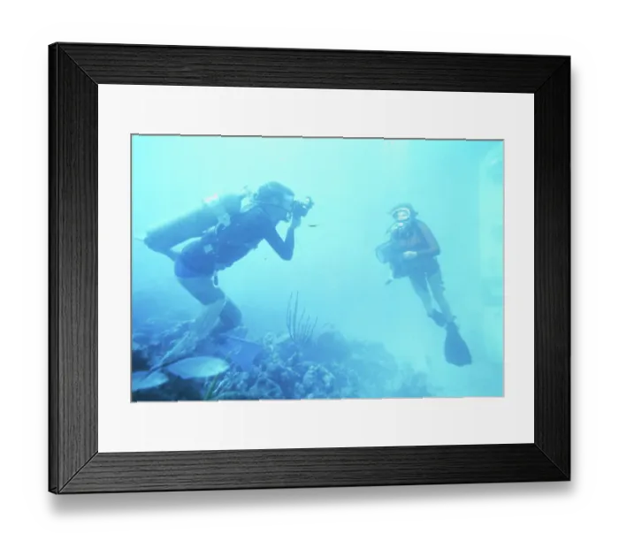 Framed Print : Sylvia Earle Conducting Underwater Test