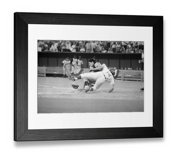 Framed Print : Pete Rose Sliding in All-Star Game Framed Print : Pete Rose Sliding in All-Star Game