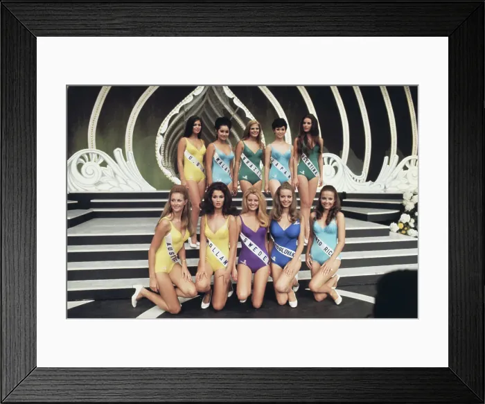 Framed Print : 1970 Miss Universe Contestants in Swimware Framed Print : 1970 Miss Universe Contestants in Swimware