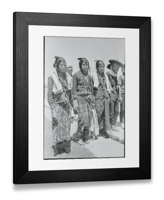 Framed Print : Man with His Three Wives Framed Print : Man with His Three Wives