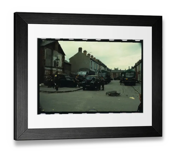 Framed Print : British Soldiers Gathered Near Vehicles Framed Print : British Soldiers Gathered Near Vehicles