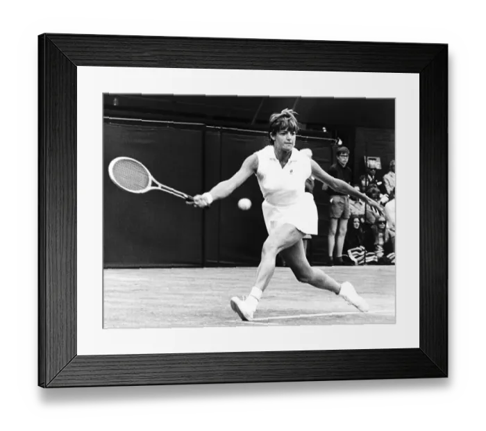 Framed Print : Tennis Player Margaret Court on the Court Framed Print : Tennis Player Margaret Court on the Court