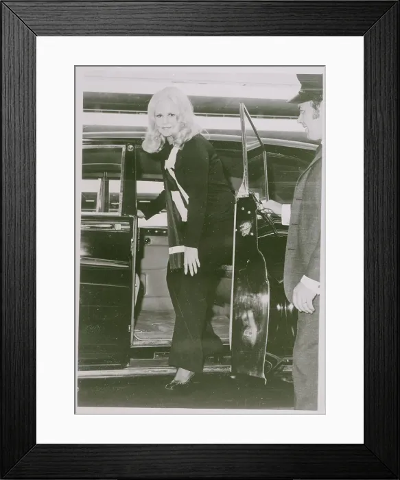Framed Print : Peggy Lee Stepping out of Rolls Royce