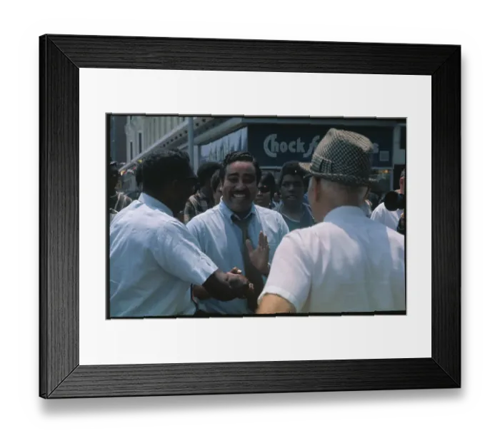Framed Print : Supporter Congratulating Charles Rangel Framed Print : Supporter Congratulating Charles Rangel