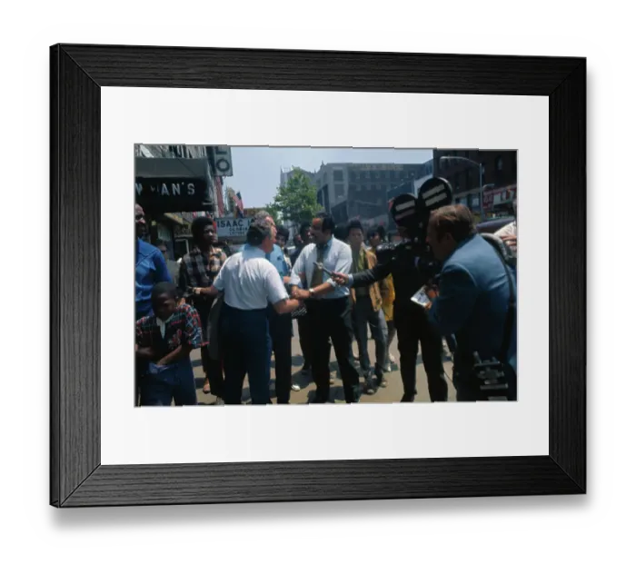 Framed Print : Supporters Congratulating Charles Rangel Framed Print : Supporters Congratulating Charles Rangel