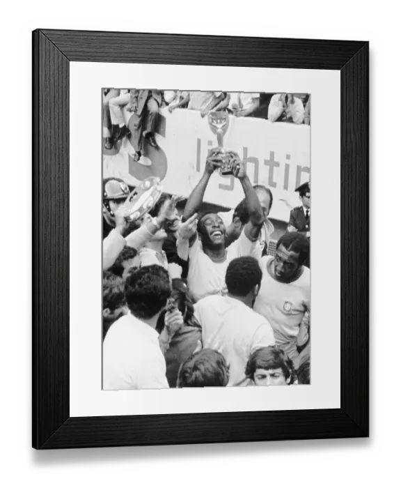 Framed Print : Pele Celebrates After World Cup Win Framed Print : Pele Celebrates After World Cup Win