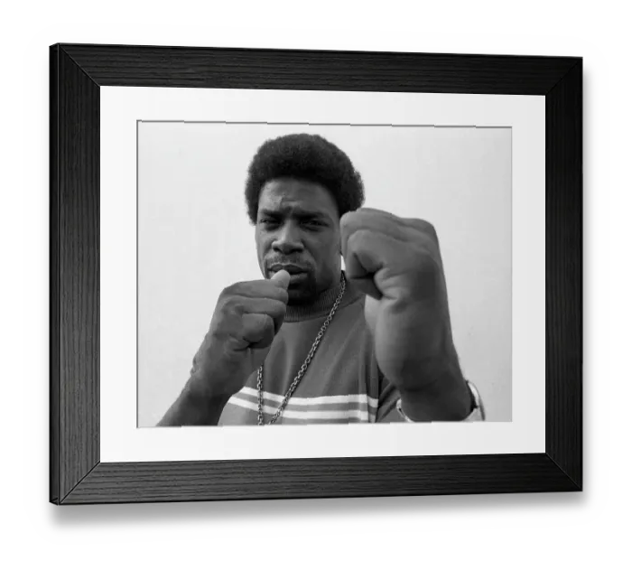 Framed Print : Ron Lyle. Boxer Ronnie Lyle, 25, who almost died of stab wounds while serving Framed Print : Ron Lyle. Boxer Ronnie Lyle, 25, who almost died of stab wounds while serving