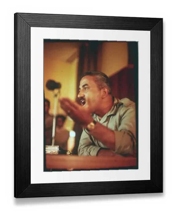 Framed Print : George Habash at Press Conference Framed Print : George Habash at Press Conference