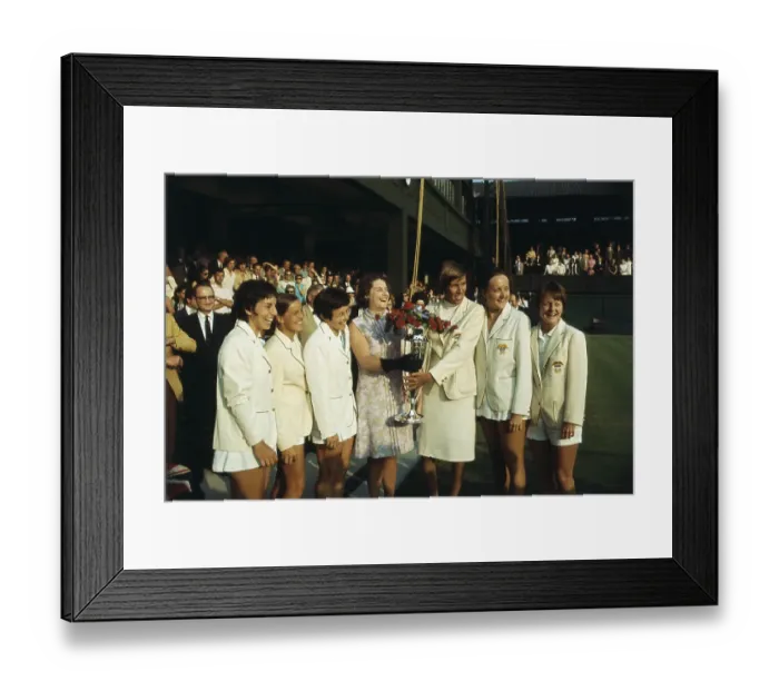 Framed Print : American Wightman Cup Team with Trophy Framed Print : American Wightman Cup Team with Trophy