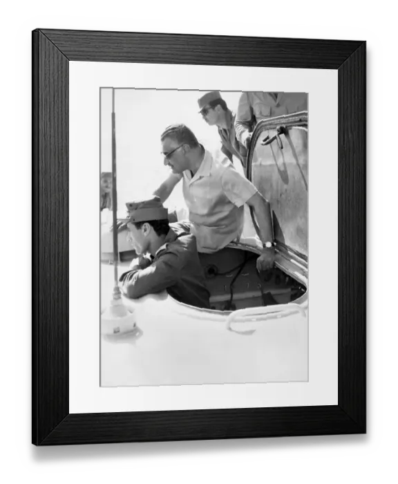 Framed Print : Moammar El Khadafy with Gamal Abdel Nasser Framed Print : Moammar El Khadafy with Gamal Abdel Nasser