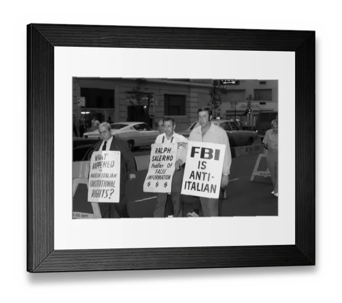 Framed Print : Picket FBI Headquarters
