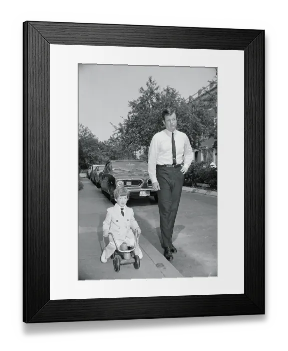 Framed Print : Edward Kennedy with Son Patrick