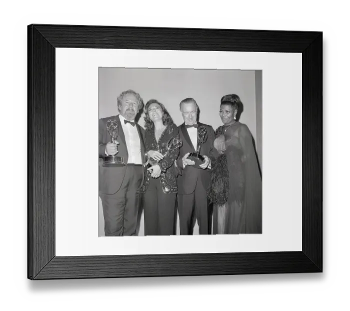 Framed Print : Emmy Award Winners Holding Awards Framed Print : Emmy Award Winners Holding Awards