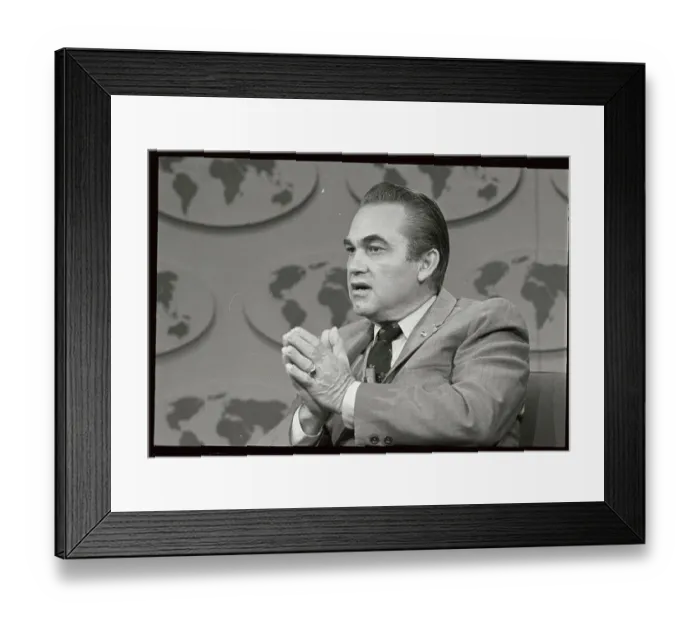 Framed Print : Portrait of George Wallace