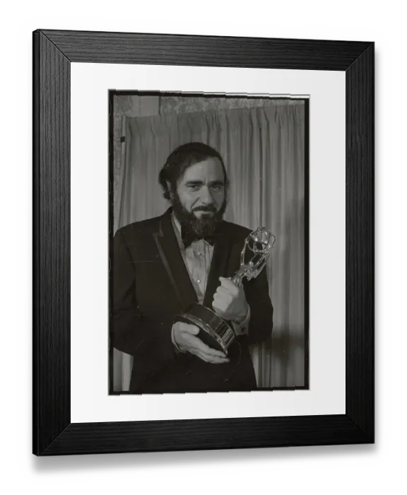 Framed Print : Actor Michael Constantine Holding Emmy Framed Print : Actor Michael Constantine Holding Emmy
