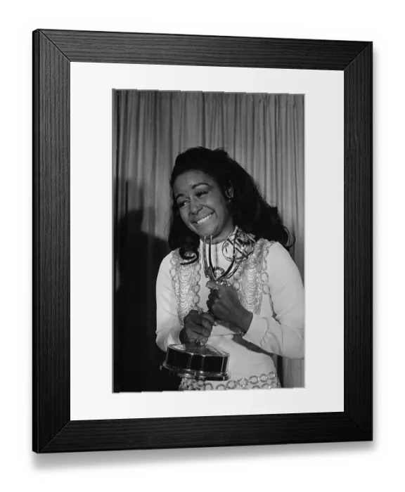 Framed Print : Actress Gail Fisher Holding Emmy Framed Print : Actress Gail Fisher Holding Emmy