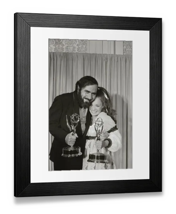 Framed Print : Actors Karen Valentine and Michael Constantine with Their Emmies Framed Print : Actors Karen Valentine and Michael Constantine with Their Emmies