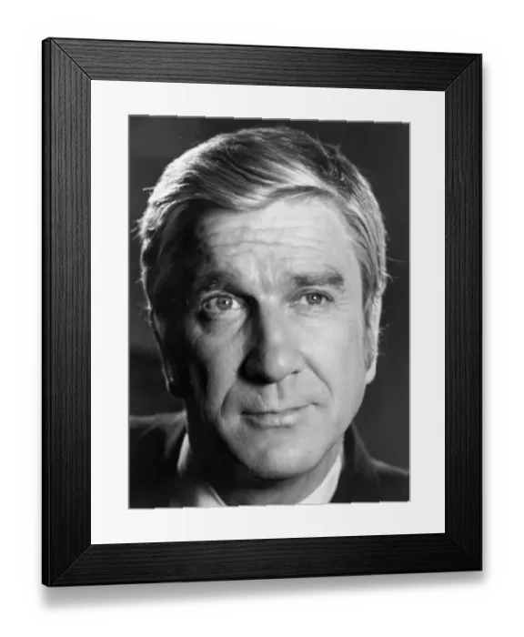 Framed Print : Portrait of Leslie Nielsen Framed Print : Portrait of Leslie Nielsen