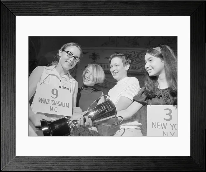 Framed Print : Spelling Bee Winner and Participants Framed Print : Spelling Bee Winner and Participants