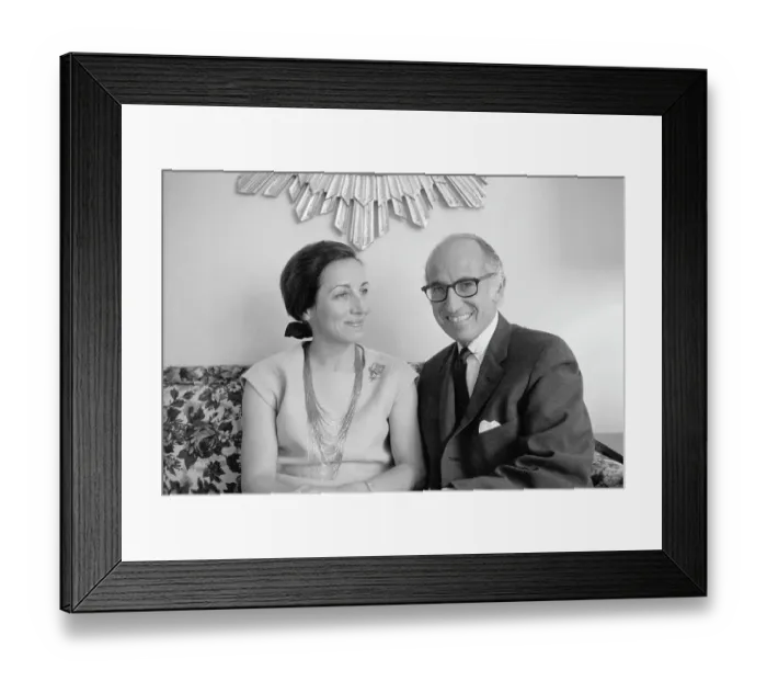 Framed Print : Dr. Jonas Salk with Fiancee Francoise Gilot Framed Print : Dr. Jonas Salk with Fiancee Francoise Gilot